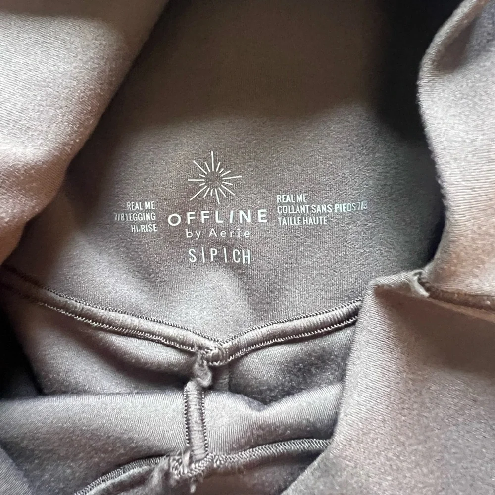 Aerie Real Me High Waisted Leggings Brown - Picture 5 of 8
